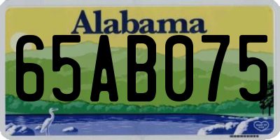 AL license plate 65AB075