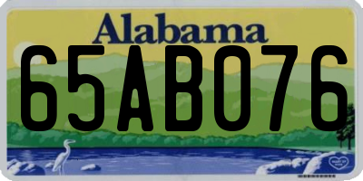 AL license plate 65AB076