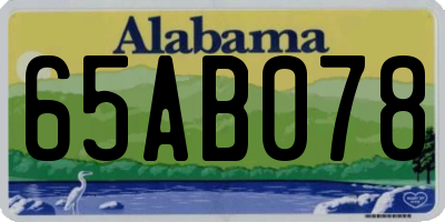 AL license plate 65AB078