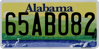 AL license plate 65AB082