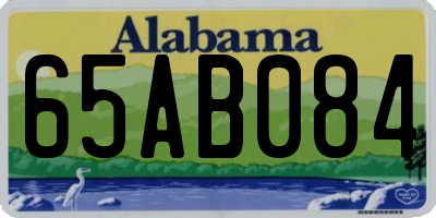 AL license plate 65AB084