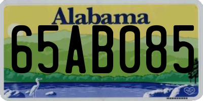AL license plate 65AB085