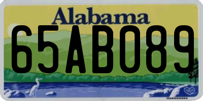 AL license plate 65AB089