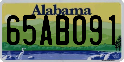 AL license plate 65AB091