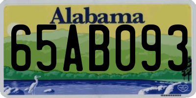 AL license plate 65AB093