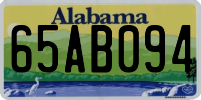 AL license plate 65AB094