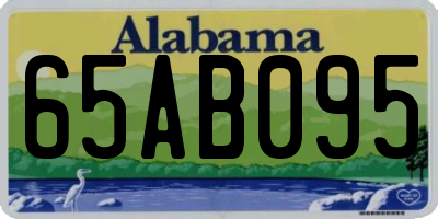 AL license plate 65AB095