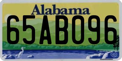 AL license plate 65AB096