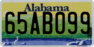 AL license plate 65AB099