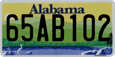 AL license plate 65AB102