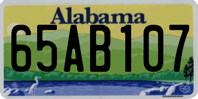 AL license plate 65AB107