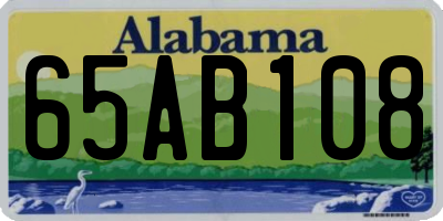 AL license plate 65AB108