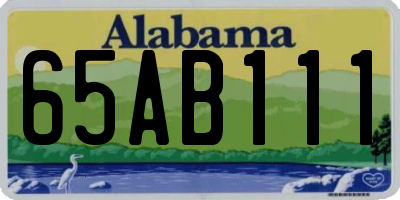 AL license plate 65AB111