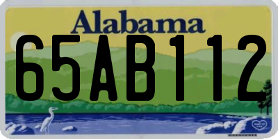 AL license plate 65AB112