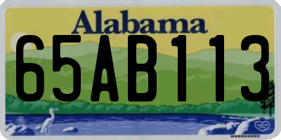 AL license plate 65AB113