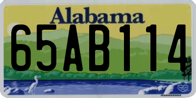 AL license plate 65AB114