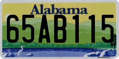 AL license plate 65AB115