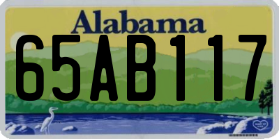 AL license plate 65AB117
