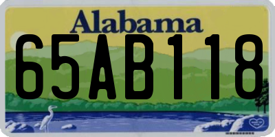 AL license plate 65AB118
