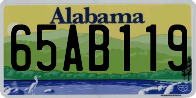 AL license plate 65AB119