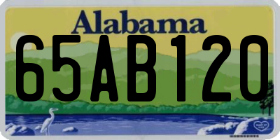 AL license plate 65AB120