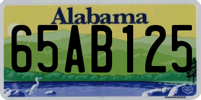 AL license plate 65AB125