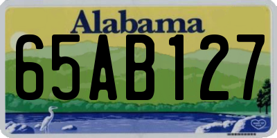 AL license plate 65AB127