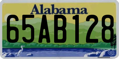 AL license plate 65AB128