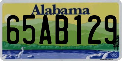 AL license plate 65AB129