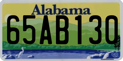 AL license plate 65AB130