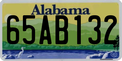 AL license plate 65AB132