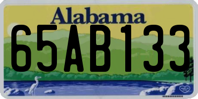 AL license plate 65AB133