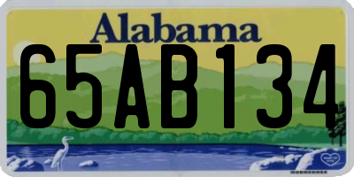 AL license plate 65AB134