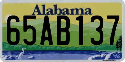 AL license plate 65AB137