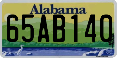 AL license plate 65AB140