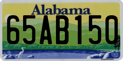 AL license plate 65AB150