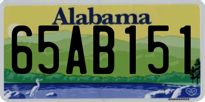 AL license plate 65AB151