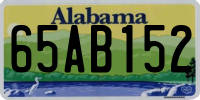 AL license plate 65AB152