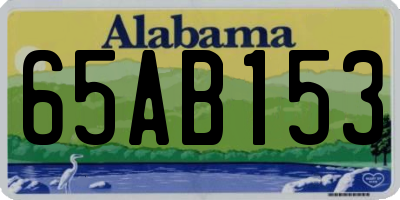 AL license plate 65AB153