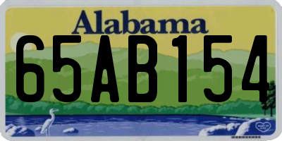 AL license plate 65AB154