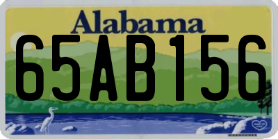 AL license plate 65AB156