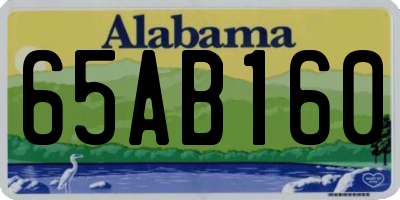 AL license plate 65AB160