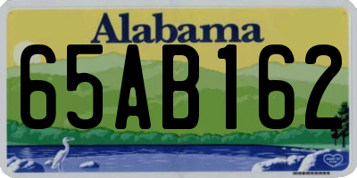 AL license plate 65AB162