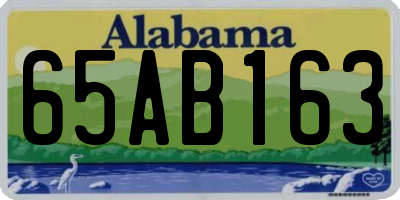 AL license plate 65AB163