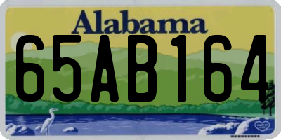 AL license plate 65AB164