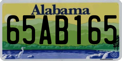 AL license plate 65AB165