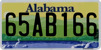 AL license plate 65AB166
