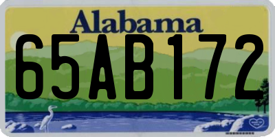 AL license plate 65AB172