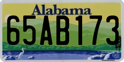 AL license plate 65AB173