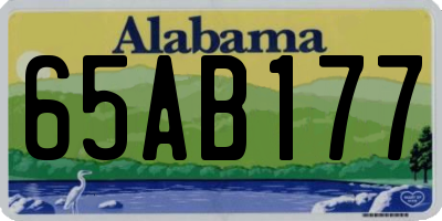 AL license plate 65AB177